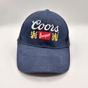 EUC Coors Banquet Navy Blue Snapback Cap
